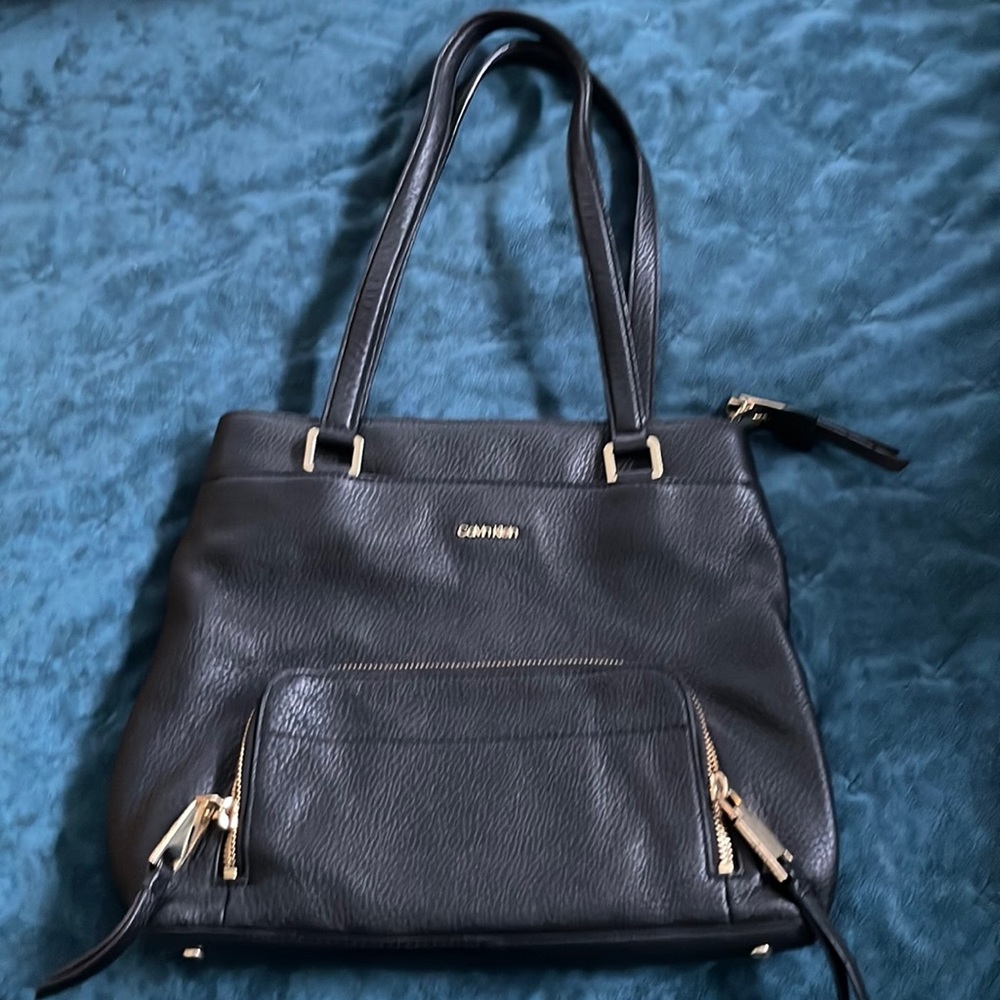 Calvin Klein Black Leather Purse with built in wallet